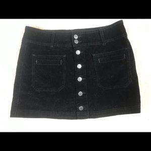 We the Free Black Corduroy Mini Skirt Size S